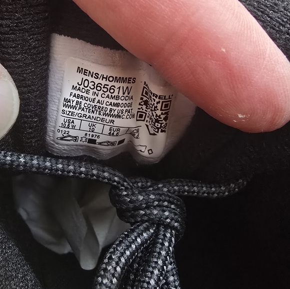 NEW - Men's Merrell size 10.5W MOAB 3 MID in Black Night J036561W Hiking Shoe - Picture 3 of 9